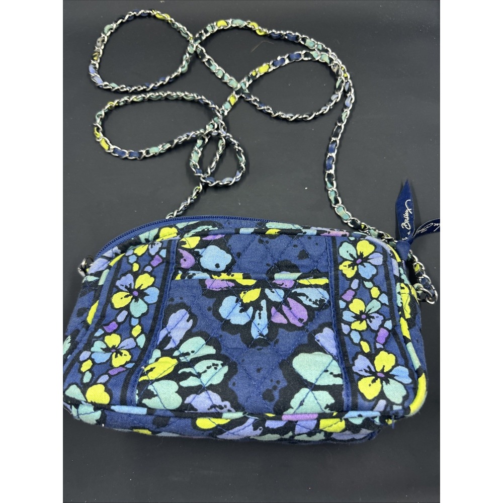 Vera Bradley Mini Handbag Purse‎ Navy Shoulder Crossbody Indigo Pop Retired
